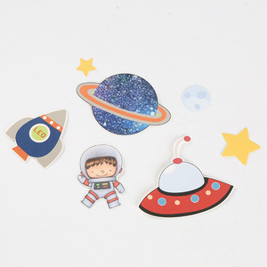 Space Planet Cake Toppers Paper Round Birthday Decoration Eco Friendly Card Inserts - Product Image 2