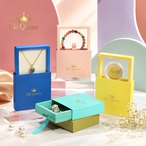 Custom Durable Rectangle Floating Drawer Jewelry <b>Box</b> Square Premium Cardboard Packaging for Jewelry Display Gift Packaging - Product Image 1