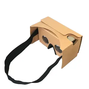 バーチャルリアリティヘッドセット工場卸売新トレンドブラウンカラーGoogle Cardboard VR 3Dメガネブランド