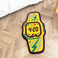 Tapis personnalisé en forme de voiture, design anime, tapis de voiture en peluche moelleux et luxueux, tapis tufté à la machine