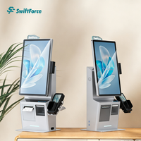 Kiosque en libre-service Terminal de point de vente 18,5 pouces Android Métal Bureau Mur Sol Support intégré Imprimante Lecteur de codes-barres Écran tactile