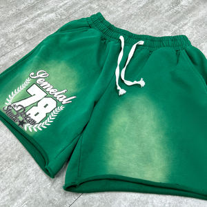 Streetwear Baggy Shorts en coton Shorts de basket-ball imprimés délavés au soleil personnalisés Shorts d'été délavés à l'acide Shorts pour hommes - Product Image 6