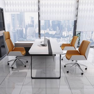 Silla de Oficina Ergonómica de Cuero Contemporánea <span class=keywords><strong>Ode</strong></span> <span class=keywords><strong>to</strong></span> <span class=keywords><strong>Joy</strong></span>, Giratoria y Plegable con Reposacabezas Fijo para Estudio, Reuniones o Uso Doméstico - Product Image 4