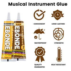 Colle de réparation universelle pour instruments OEM, adhésif flexible et puissant anti-vibration pour guitare, violon, batterie, <span class=keywords><strong>trompette</strong></span>, haut-parleur 15ML - Product Image 6