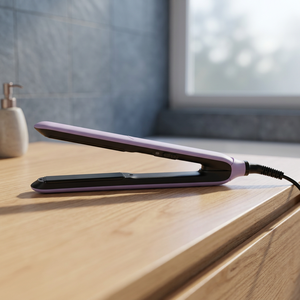 Piastra per Capelli Professionale Kooper 35W con Piastre in Ceramica Poliammidica, Display LED LCD Viola, Temperatura Regolabile fino a 200°C - Product Image 2