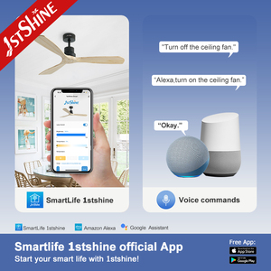 <span class=keywords><strong>Ventilador</strong></span> de Techo Inteligente 1stshine con Control por Voz a través de Aplicación Wifi, Aspas de Madera Sólida, Control Remoto Silencioso, Motor DC Inteligente Personalizable - Product Image 6