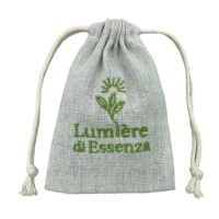 Pochette en lin brodée avec logo personnalisé, accessoire d'aromathérapie, sachet d'aromathérapie, emballage cadeau parfumé