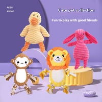 Jouet sonore en peluche pour chien en lin écologique chaud jouet interactif pour animaux de compagnie résistant aux morsures en coton et nylon durables pour chats