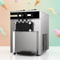 Nouvelle machine à glace de table Donper 3 saveurs pour yaourt glacé D720S, poudre pour glace aux fruits, au lait, au chocolat et à l'eau