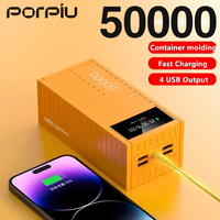 Grande Batterie Externe 50000 mAh 4 Ports USB, Haute Qualité, Portable, Vente en Gros d'Usine, Prix Bas, Utilisation Extérieure 10W