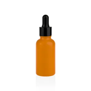 Venda quente colorido laranja vidro garrafa de óleo essencial 15ml 20ml 30ml 50ml 100ml 150ml skincare soro garrafas