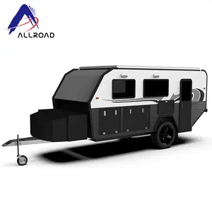 2020 Trail caravana 750 Kg coche casa 14Ft 2 cama gente 4x4 5,03 M de longitud Camping caravanas con cuarto de baño