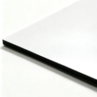 Panneau composite en aluminium haute brillance, noir et blanc classique, panneau ACP pour revêtement mural extérieur et intérieur, décoration