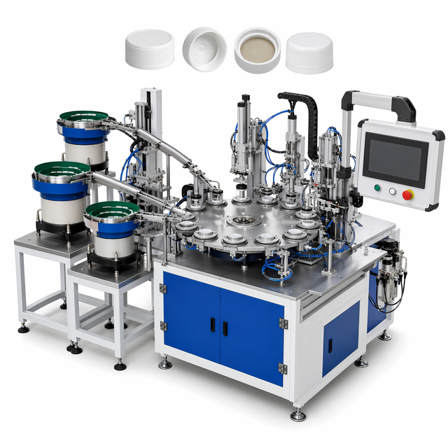 QFW High-Efficiency Auto Cap Assembly Machine with PLC Control