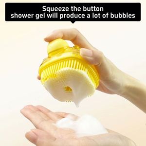 Cepillo de Baño y Masaje para Mascotas 2025 al por Mayor, Dispensador de Champú, Cepillo de Silicona Suave para Perros, Cepillo de Ducha para Aseo - Product Image 3