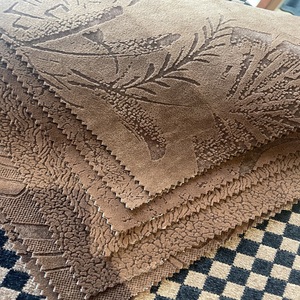Motif personnalisé Fleur de glace Textile de maison <span class=keywords><strong>Flocage</strong></span> Velours Lin Polyester Tissu pour canapé Rembourrage et sacs Tissu de velours - Product Image 1