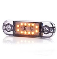 Luz de Posición Lateral LED ECE E-mark, Lámpara de Advertencia Ámbar Blanca Roja, Luz de Señalización Impermeable para Camión, Camioneta, Autobús