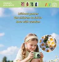 Appareil photo numérique pour enfants à écran tactile, impression instantanée, cadeau de Noël et d'anniversaire pour filles et garçons, 1080P