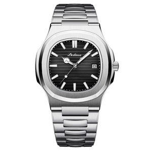 Relojes para Hombre OEM ODM, Venta Caliente, Reloj de Cuarzo de Acero para Negocios, Resistente al Agua, Luminoso, con Fecha, Reloj Cuadrado para Hombre - Product Image 3