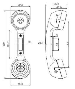 Ancien <span class=keywords><strong>cordon</strong></span> de <span class=keywords><strong>combiné</strong></span> téléphonique <span class=keywords><strong>fixe</strong></span>, pièces de <span class=keywords><strong>téléphone</strong></span> public, <span class=keywords><strong>combiné</strong></span> rond de kiosque avec contrôle du volume - Product Image 5