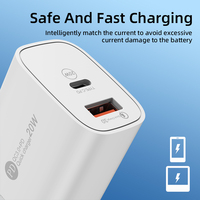 Adaptateur de voyage à charge rapide 15W QC3.0 avec prise US EU, vente chaude pour iPhone, chargeur USB C 20W pour iPhone 15 14 13 12 11 20W Max BLN
