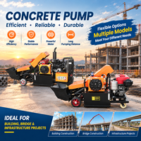 Pompe à béton électrique à économie d'énergie, pompe à béton portable sur remorque pour l'ingénierie de construction