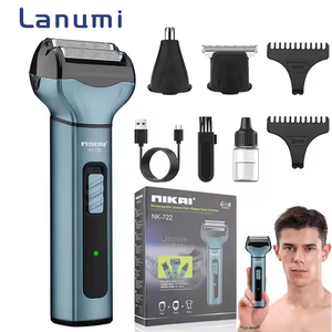 <span class=keywords><strong>Afeitadora</strong></span> Eléctrica Lanumi NK-722 Inteligente de Alta Velocidad con Pantalla LCD, 2 Cuchillas, <span class=keywords><strong>Afeitadora</strong></span> de Lámina Recíproca para Hombres Calvos - Product Image 1
