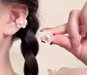 रंगीन फूल बोहो गहने महिला कान की क्लिप इयररिंग्स मीठे स्वभाव नहीं कान पार्टी गर्म लड़की के लिए छोटे ताजा प्यारा - Product Image 6