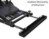 Pièces de fixation réglables à l'arrière de la chaise pivotante de bureau E-sports pour le cadre en X et le support de jeu de course pliant