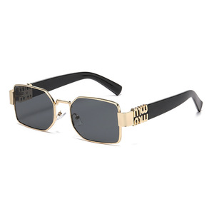 Miao Brand Metal Square <b>Sunglasses</b> UV400 Black Frame Women's Fashion Outdoors Driving Party Wear - Product Image 5