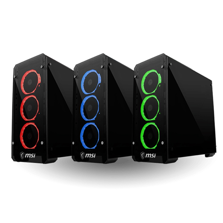 MSI MAG Pylon Mid Tower Gaming Case with RGB Support, 240mm Water