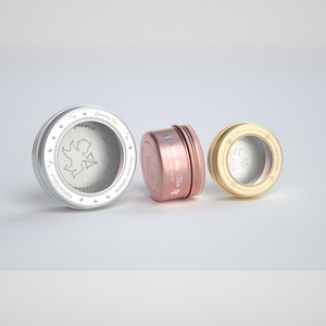Aluminum Jewelry <b>Box</b> with Clear Window Jewelry Storage Elegant <b>Round</b> Tin Container for Luxury Jewelry Packaging Gift <b>Box</b> Display - Product Image 2