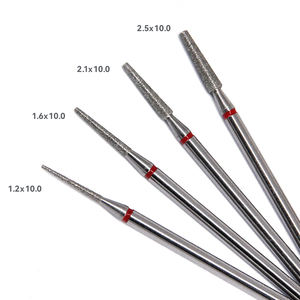 Set di Frese Diamantate Coniche Professionali per Pulizia Cuticole, Alta Qualità, Lucidatura, Serie DD2 per Trapano per Unghie Russo - Product Image 4