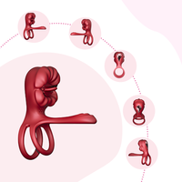 Simulateur de sexe oral portable OEM avec contrôle par application IA, anneau vibrant double télécommandé, fabriqué en Chine et au Ghana