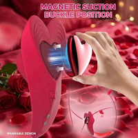 Vibrateur magnétique portable en forme de cœur, télécommande par application, 10 modes de vibration, jouets sexuels pour femmes