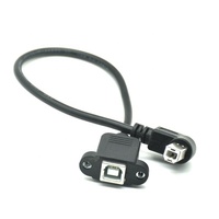 USB 2.0 B mâle B femelle câble d'extension coudé à 90 degrés 3A charge rapide PVC imprimantes d'ordinateur montage sur panneau 12 mois
