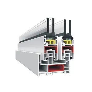 Beidi şirketi kanatlı veya sürgülü upvc kapılar ve pencereler kanal profili güçlü uv direnci kum iklim pvc profilleri çin