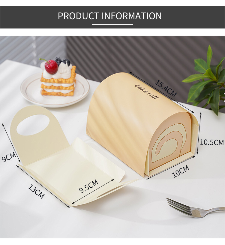 Eco-friendly Cake Roll Packaging Box - Recyclable & Customizable
