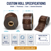 Servizio di Stampa Digitale Personalizzata su Film Plastico per Caramelle, Imballaggio Flessibile Laminato PE con Logo