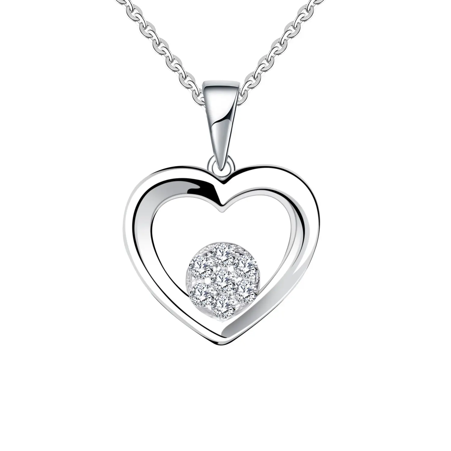 Collana con ciondolo Crazy Love collana con cuore in argento Sterling 925 regalo per la madre collane per la madre gioielli per la fidanzata