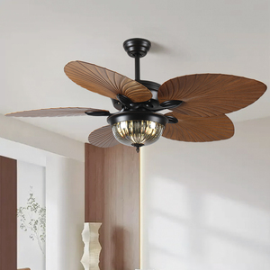 Ventilateur de plafond LED moderne HC 52 pouces à 5 pales, moteur DC, télécommande dimmable, CRI élevé, pour salon - Product Image 3