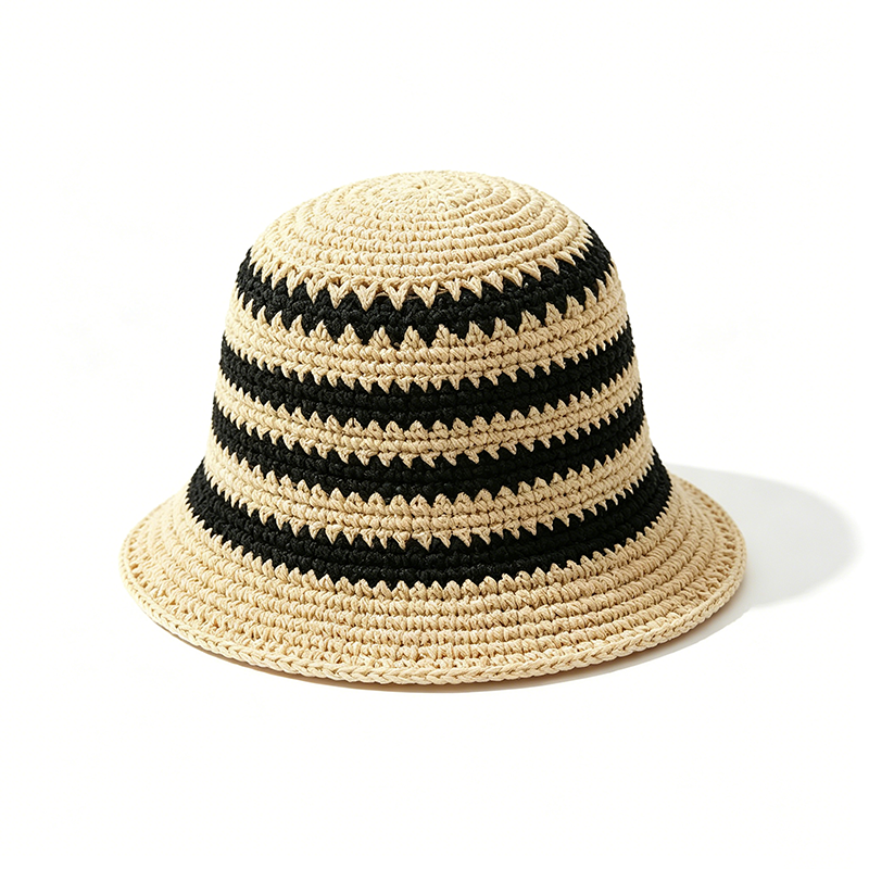 Rayure zigzag beige et noire