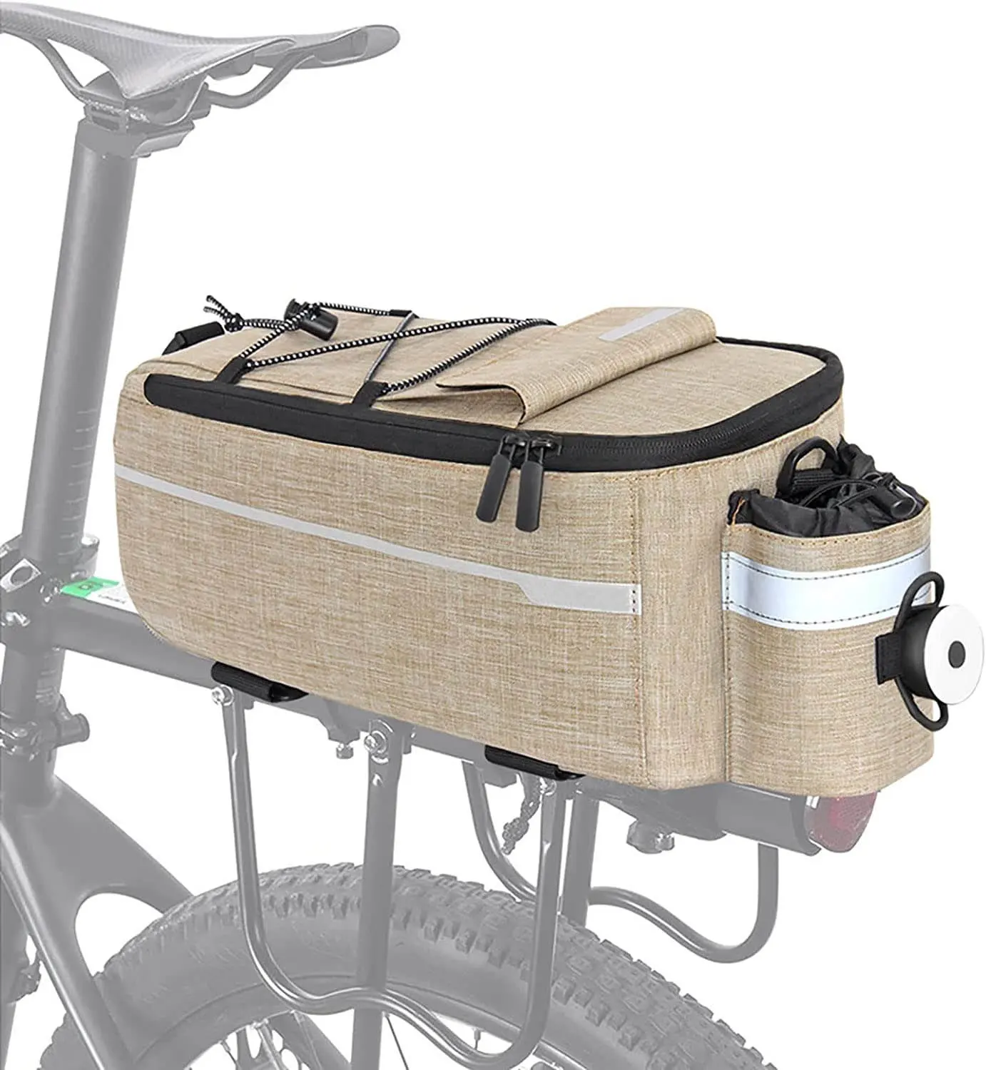 Professional Factory Quality Goods Bike Trunk Cooler Bag with Tail Light Bicycle Rear Rack Insulated Storage