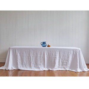 Volant bianco Wedding 100% <span class=keywords><strong>lino</strong></span> tessuto personalizzabile OEKO-TEX tovaglie <span class=keywords><strong>e</strong></span> <span class=keywords><strong>tovaglioli</strong></span> certificati - Product Image 3