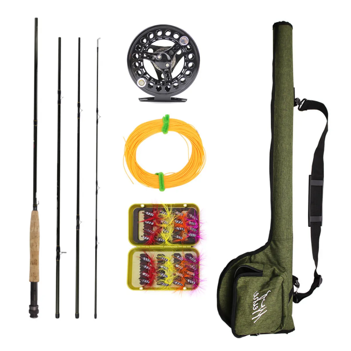 Wholesale Freshwater Fishing Carbon Fiber Fly Fishing Rod And Reel Combo Set