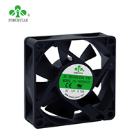 Ventilateur axial PC sans balais POWERYEAR 7025 5V/12V AC, refroidissement DC, ventilation 3000 PWM 70mm, certifié ROHS pour usage industriel