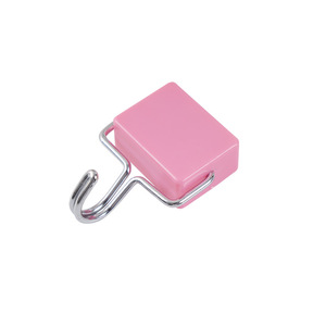 Crochets magnétiques carrés bleus, jaunes, roses pour réfrigérateur, cuisine, organisateur suspendu - Product Image 5