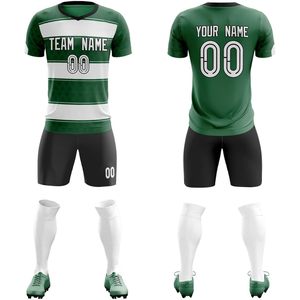 Uniforme de Fútbol Personalizado, Camiseta y Pantalones Cortos con Nombre y Número, Unisex para Adultos, Cuello en V, Sublimado, Absorbe la Humedad, 180 - Product Image 4