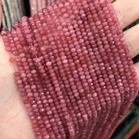 Perles en pierre naturelle de qualité supérieure, 2*3mm, en cristal, en vrac, faites à la main, pour la fabrication de bijoux