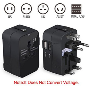 Universal Travel <b>USB</b> <b>Adapter</b> Plug Socket Converter <b>Multi</b> Region Charging Converter for Europe UK US AU - Product Image 1